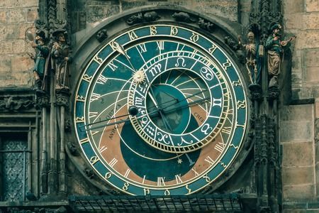43476464 - prague astronomical clock, orloj, in the old town square, czech republic. toning in cool tones
