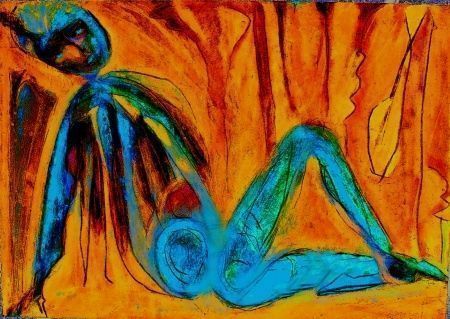 25118608 - illustration - close-up of woman lying