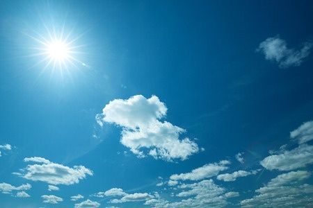 40497716 - wide blue skies and sun, abstract natural backgrounds